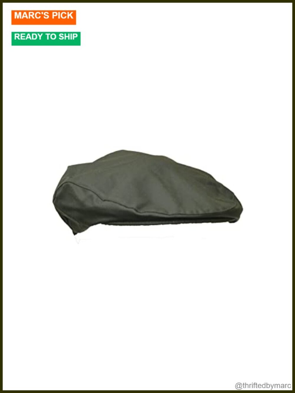 Men's Waxed Cotton Newsboy Flat Cap Waterproof